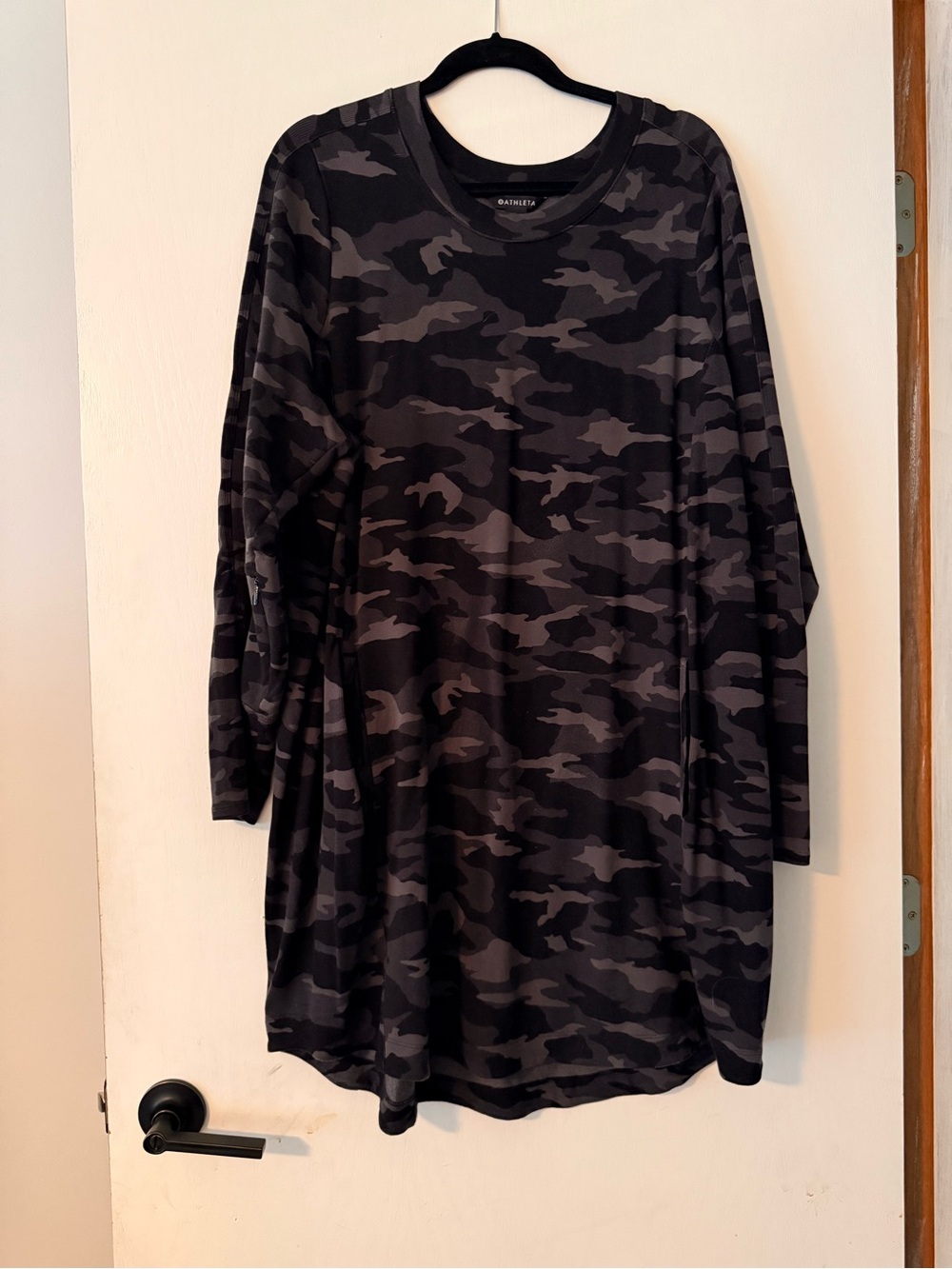 Athleta Black & Gray Camo Dress